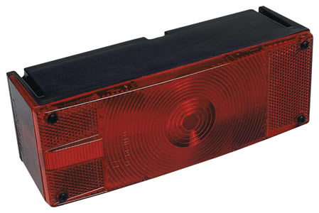 Marine Tail Light, Red, 7-Function, Sealed, RH